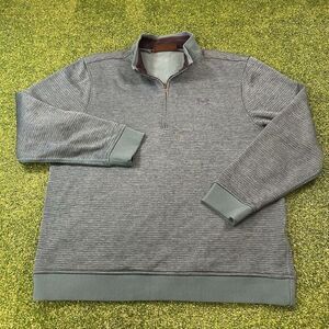 Under Armour‎ Sweater Womens Extra Large Blue Green Pullover 1/4 Zip Sweatshirt